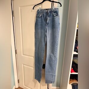 Asos Mom Jeans, Tall and Slender, oversized fit bit snug at waist, very 90s